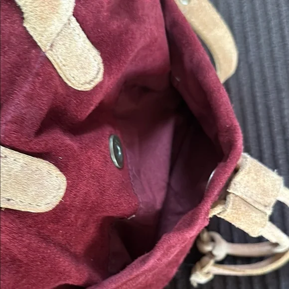 Free People Suede Crossbody Bag - Garnet Red - Picture 5 of 6